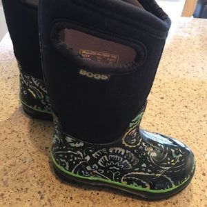 Bogs.  Black uppers with paisley design.